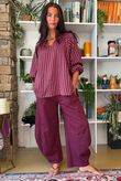 Vivienne Plaid Heathcliff Blouse Burgundy & Russet